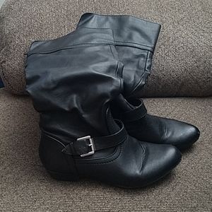 Black tall boots